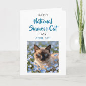 Carte Happy National Siamese Cat Day | April 6th (Devant)