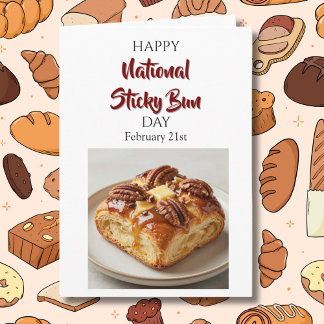Carte Happy National Sticky Bun Day! Feb 21st