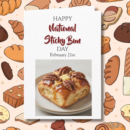 Carte Happy National Sticky Bun Day! Feb 21st