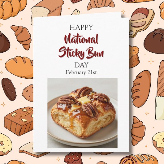 Carte Happy National Sticky Bun Day! Feb 21st