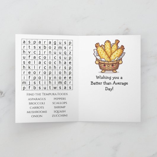 Carte Happy National Tempura Day | January 7th (Intérieur)