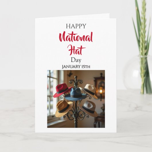Carte Happy Natoinal Hat Day | January 15th (Devant)