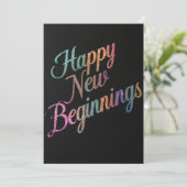 Carte Happy new beginnings 2026 card (Debout devant)