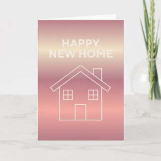 Carte Happy New Home Card - Pink Gradient