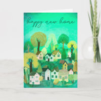 HAPPY NEW HOME Mignonne Country Village Illustrati