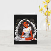 Carte Happy New Year 2026 Black Girl Magic Melanin  (Fleur jaune)