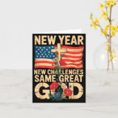 Carte Happy New Year 2026 Christian Challenges Same Grea (Fleur jaune)