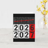 Carte Happy New Year 2026 Coming Soon 2027 67 Meme Six S (Fleur jaune)