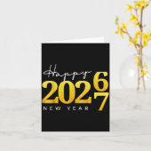 Carte Happy New Year 2026 Funny 67 New Year Countdown Si (Fleur jaune)
