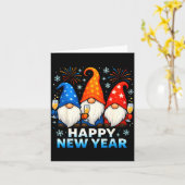 Carte Happy New Year 2026 Gnomes Matching Family New Yea (Fleur jaune)