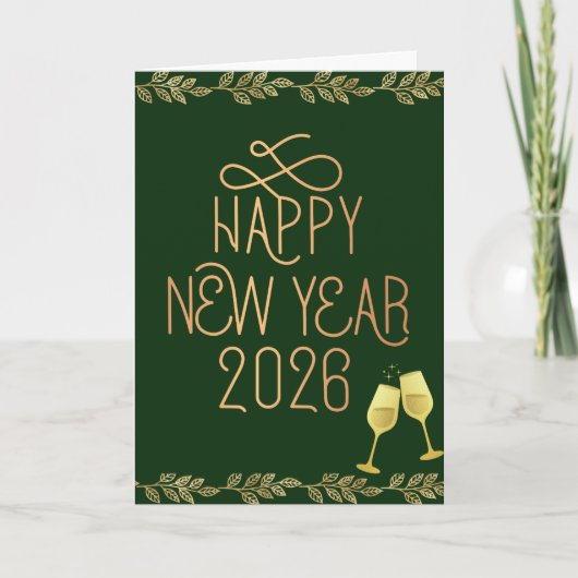 Carte Happy New Year 2026 Greeting Card (Devant)