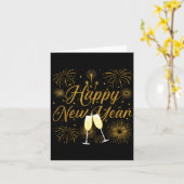 Carte Happy New Year 2026 New Years Eve Party Countdown  (Fleur jaune)