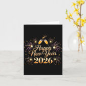 Carte Happy New Year 2026 Party  (Fleur jaune)