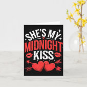 Carte Happy New Year Couples She's My Midnight Kiss Vale (Fleur jaune)