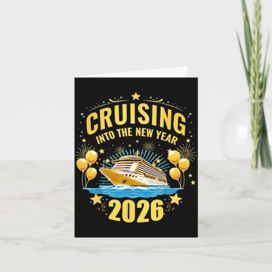 Carte Happy New Year Cruise 2026 Party Trip Cruising Int (Devant)