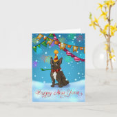 Carte Happy New Year From Pax! (Fleur jaune)