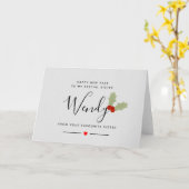 Carte Happy New YEAR sister (Fleur jaune)