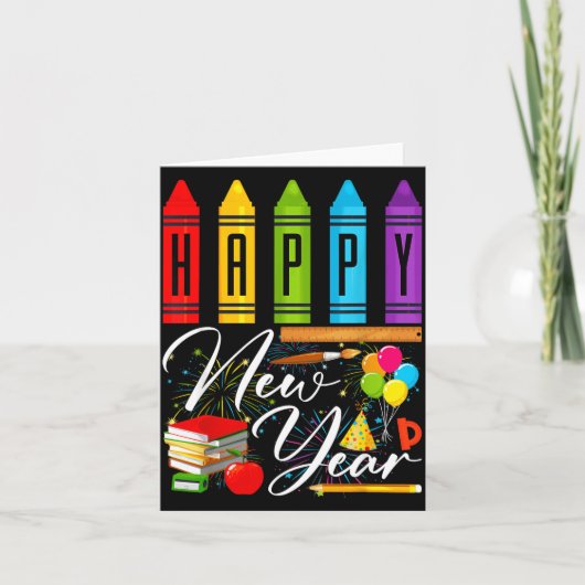 Carte Happy New Year Teacher Fireworks New Years Eve Par (Devant)