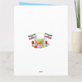 Carte Happy Norooz Haft Sin with Lion and Sun Flags (Dos)