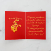 Carte Happy Nowruz Persian New Year Goldfish Isolated (Intérieur)