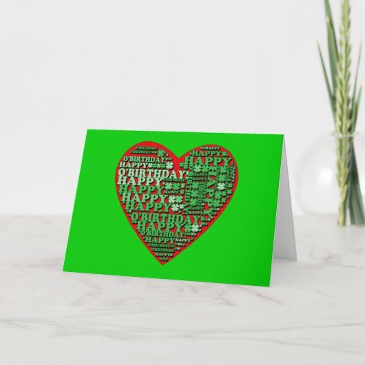 Carte Happy O'Birthday Jour de la Saint Patrick Tshirt d (Devant)