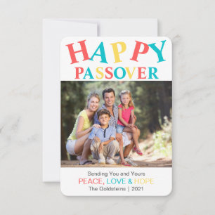Carte Happy Pâque Personnalisé Colorful Peace Photo