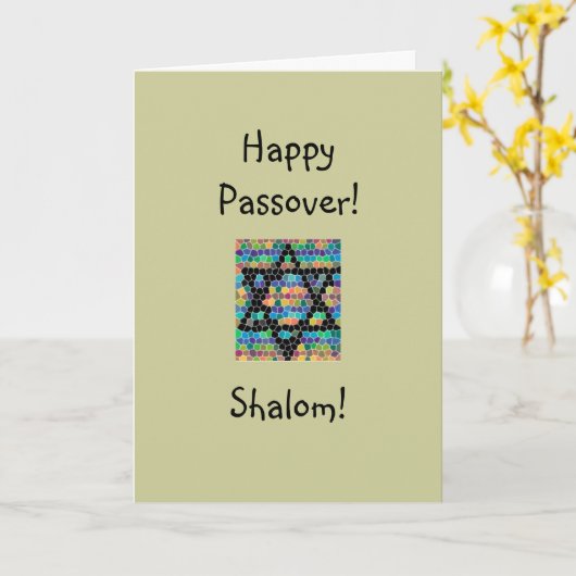 Carte Happy Passover ! (Fleur jaune)