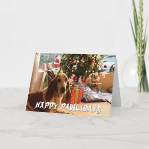 Carte Happy Pawlidays Dog Christmas - Add YOUR DOG