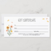 Carte Happy Pet Animal Care Grooming Gift Certificate (Dos)
