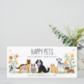 Carte Happy Pet Animal Care Grooming Gift Certificate (Debout devant)