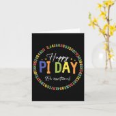 Carte Happy Pi Day Funny Math Lover Enseignant 3.14 Pi N (Fleur jaune)