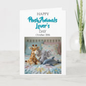 Carte Happy Plush Animals Day | October 28th (Devant)