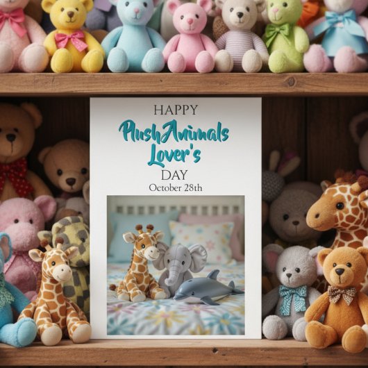 Carte Happy Plush Animals Day | October 28th