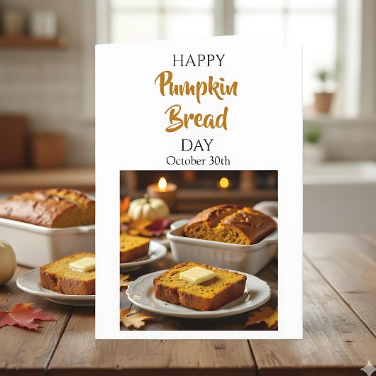 Carte Happy Pumpkin Bread Day | October 30th