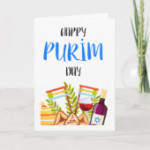 Carte Happy Purim - Chag Purim Card (Devant)