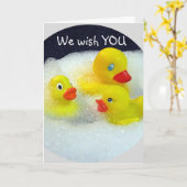 Carte HAPPY QUACKY GROUP CARD POUR LA 40ème (Fleur jaune)