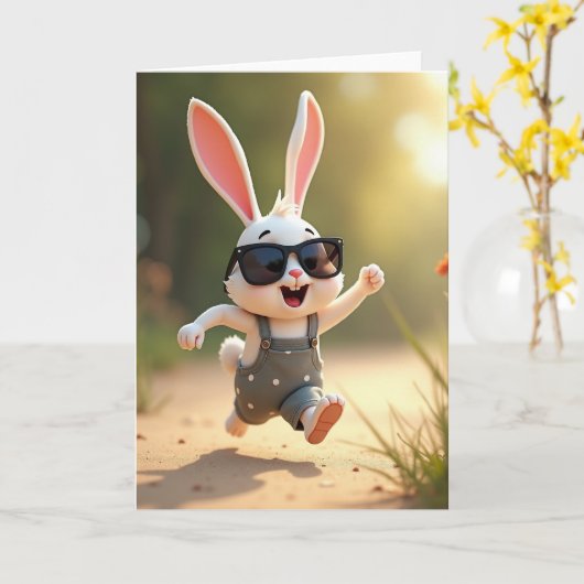 Carte Happy Rabbit Adventure Card (Fleur jaune)