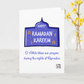 Carte Happy Ramadan Kareem (Fleur jaune)
