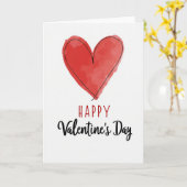 Carte Happy Red Heart Valentines Day Card (Fleur jaune)