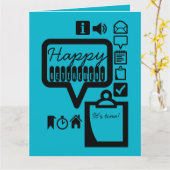 Carte Happy Retirement 3 It's Time Big Greeting Card (Fleur jaune)