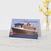 Carte Happy retirement: cruise ship (Fleur jaune)