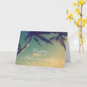Carte Happy Retirement palmier tropical photo de plage (Fleur jaune)