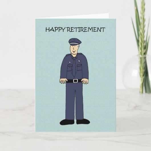 Carte Happy Retirement to Police Officer (Devant)