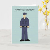 Carte Happy Retirement to Police Officer (Fleur jaune)