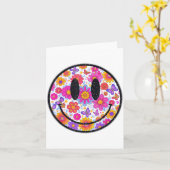 Carte Happy Retro Daisy Smile Face Preppy Aesthetic Men (Fleur jaune)