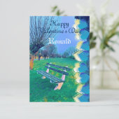 Carte Happy Romantique Valentine Sweeping Heart Aquarell (Debout devant)