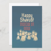 Carte Happy Shavuot - Hag Shavuot Sameach en hébreu (Devant / Derrière)