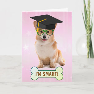 Carte Happy Smart Corgi Graduation