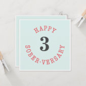 Carte Happy Sober-versary (Devant/Arrière en situation)