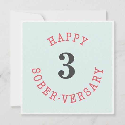 Carte Happy Sober-versary (Devant)